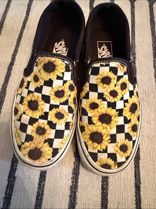 Vans Shoes - Vans Sunflower Checkered Slip On
